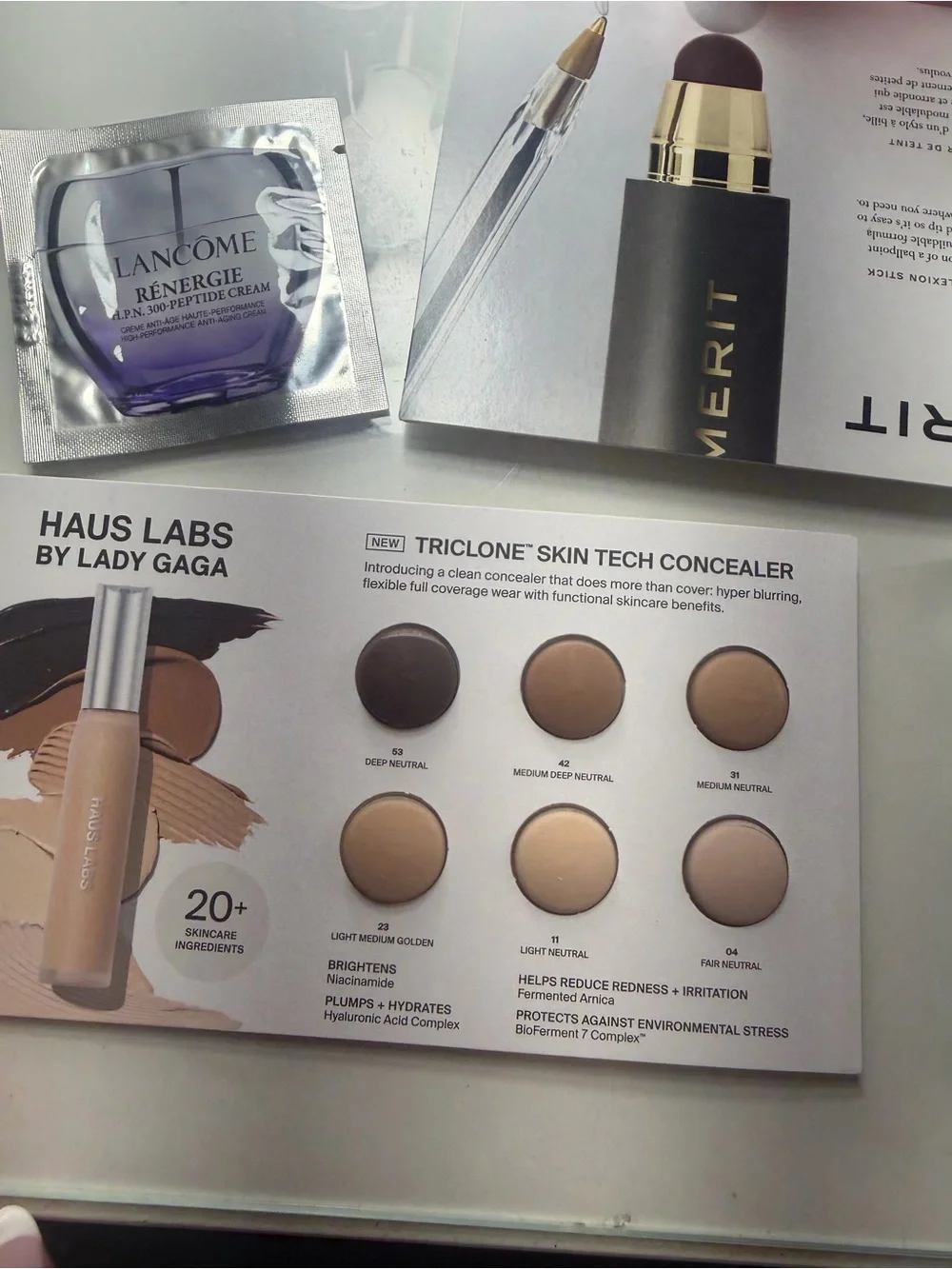 Giorgio Armani Foundation Shade Samples in Beige and Brown Tones